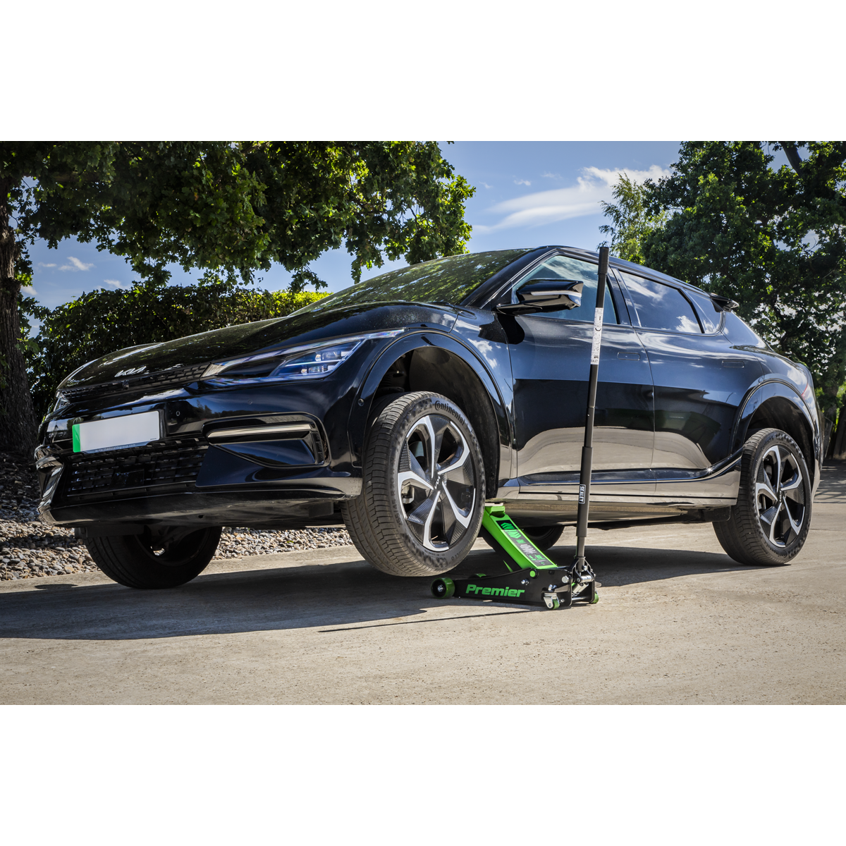 Premier 4040AG Premier Low Profile Trolley Jack with Rocket Lift 4 Tonne - Green