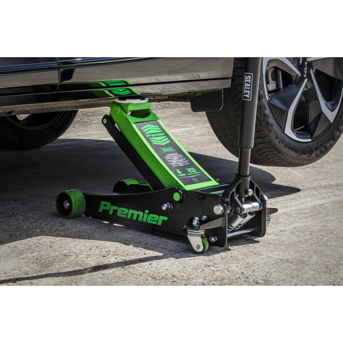 Premier 4040AG Premier Low Profile Trolley Jack with Rocket Lift 4 Tonne - Green