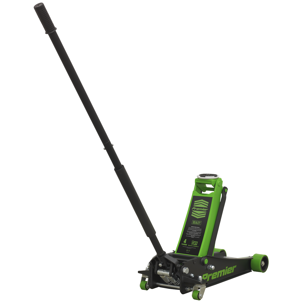 Premier 4040AG Premier Low Profile Trolley Jack with Rocket Lift 4 Tonne - Green