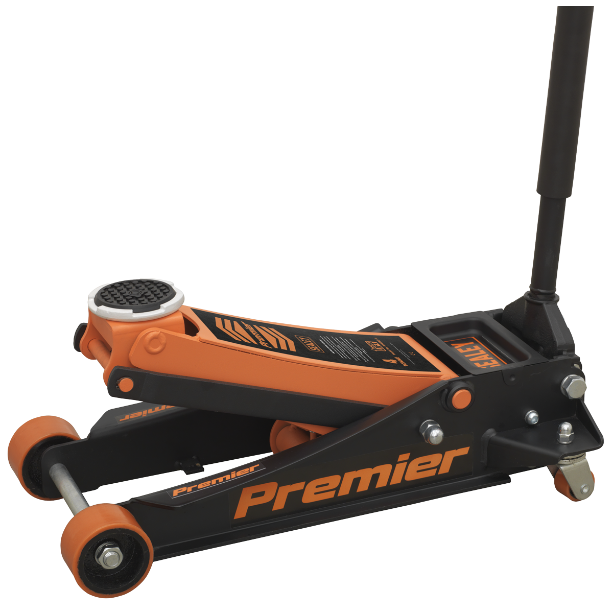 Premier 4040AO Premier Low Profile Trolley Jack with Rocket Lift 4 Tonne - Orange