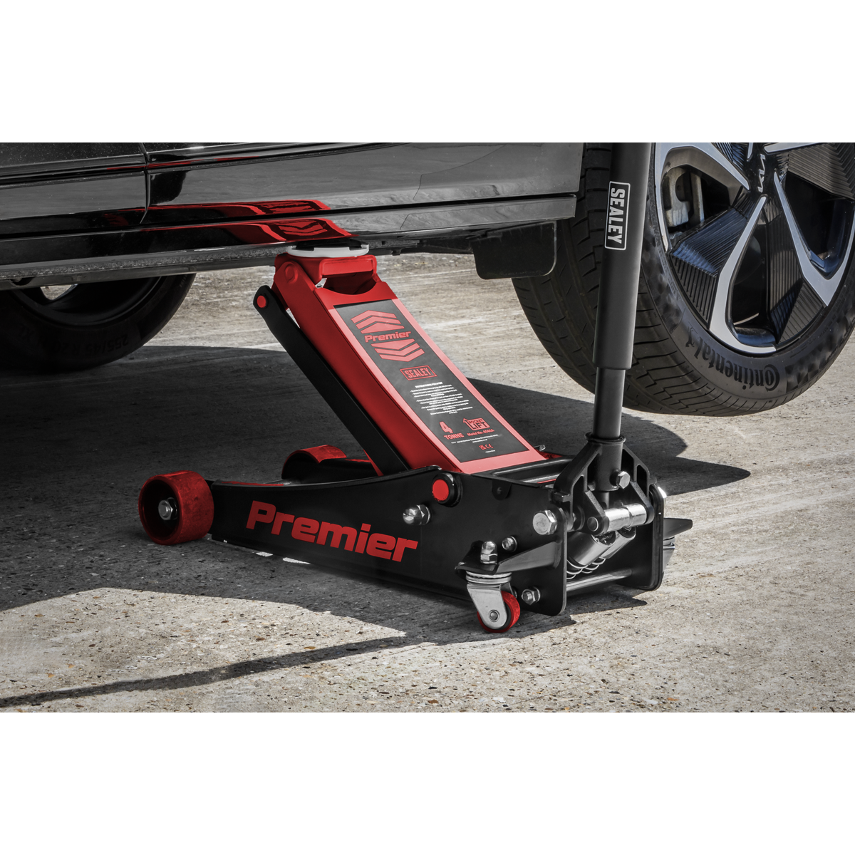 Premier 4040AR Premier Low Profile Trolley Jack with Rocket Lift 4 Tonne - Red
