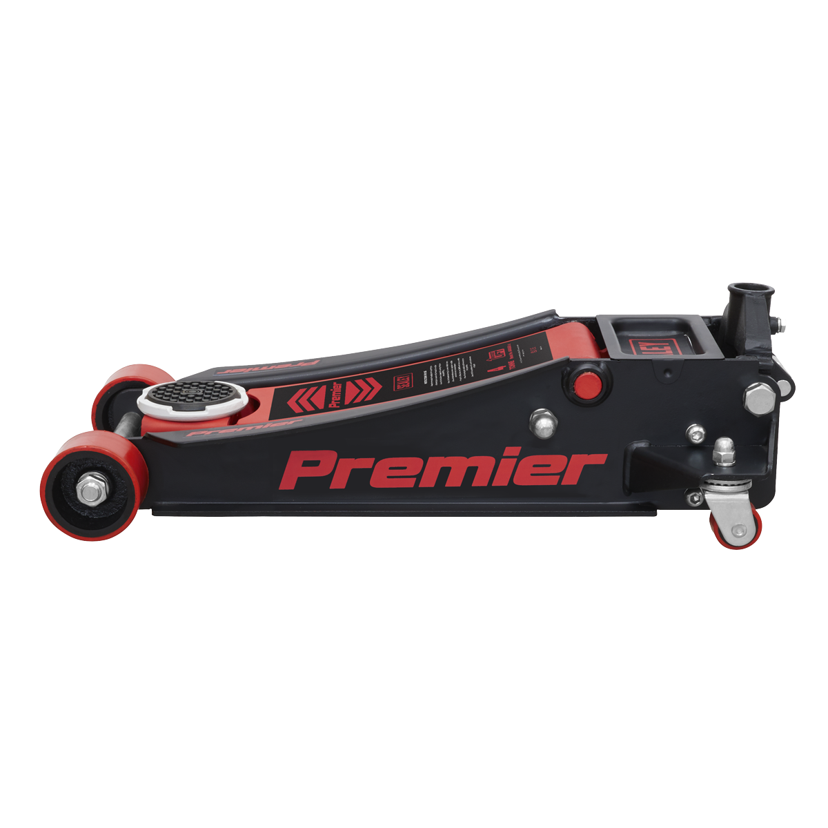 Premier 4040AR Premier Low Profile Trolley Jack with Rocket Lift 4 Tonne - Red