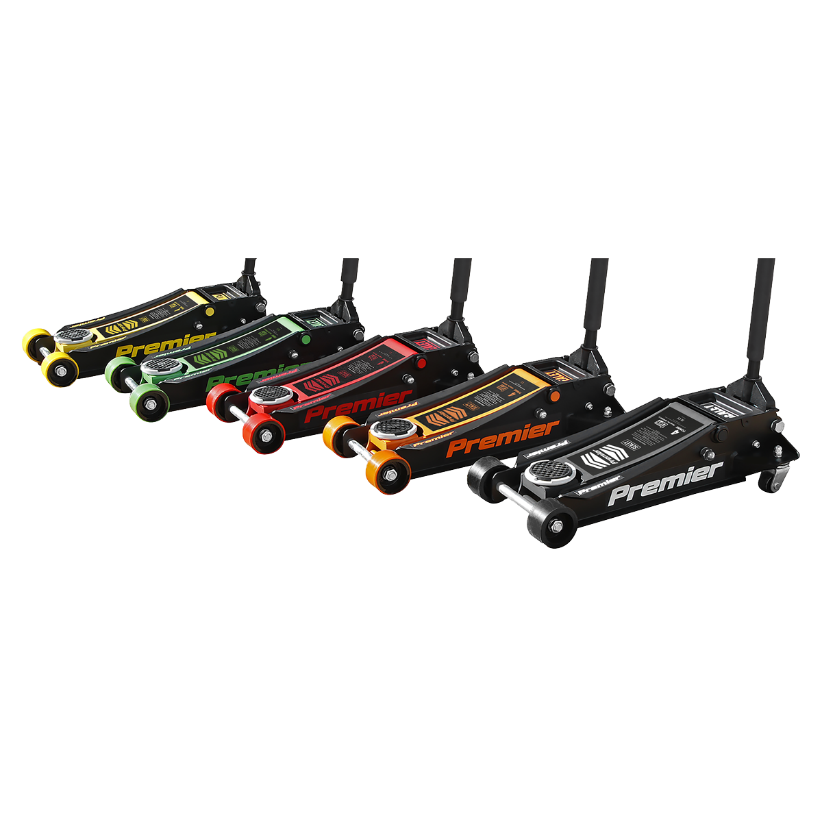 Premier 4040AY Premier Low Profile Trolley Jack with Rocket Lift 4 Tonne - Yellow