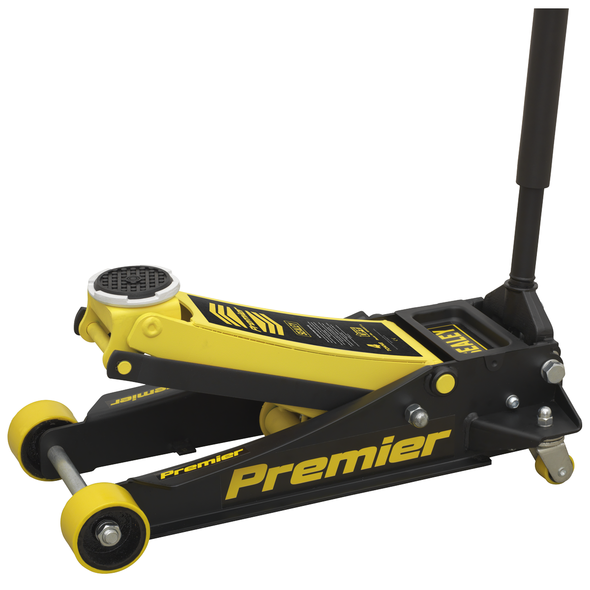 Premier 4040AY Premier Low Profile Trolley Jack with Rocket Lift 4 Tonne - Yellow