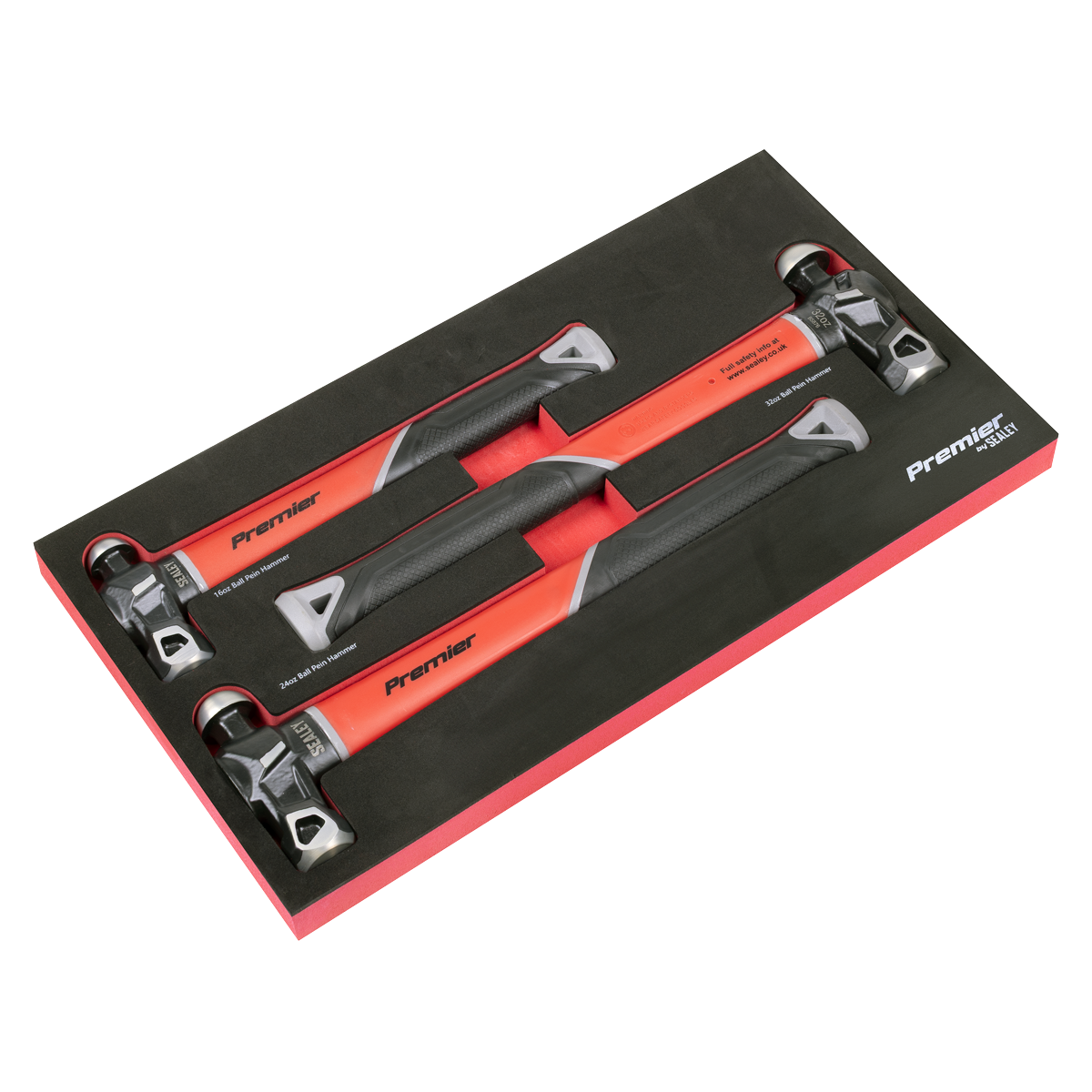 Premier AK2033 Premier Ball Pein Hammer Set with Fibreglass Shafts 3pc