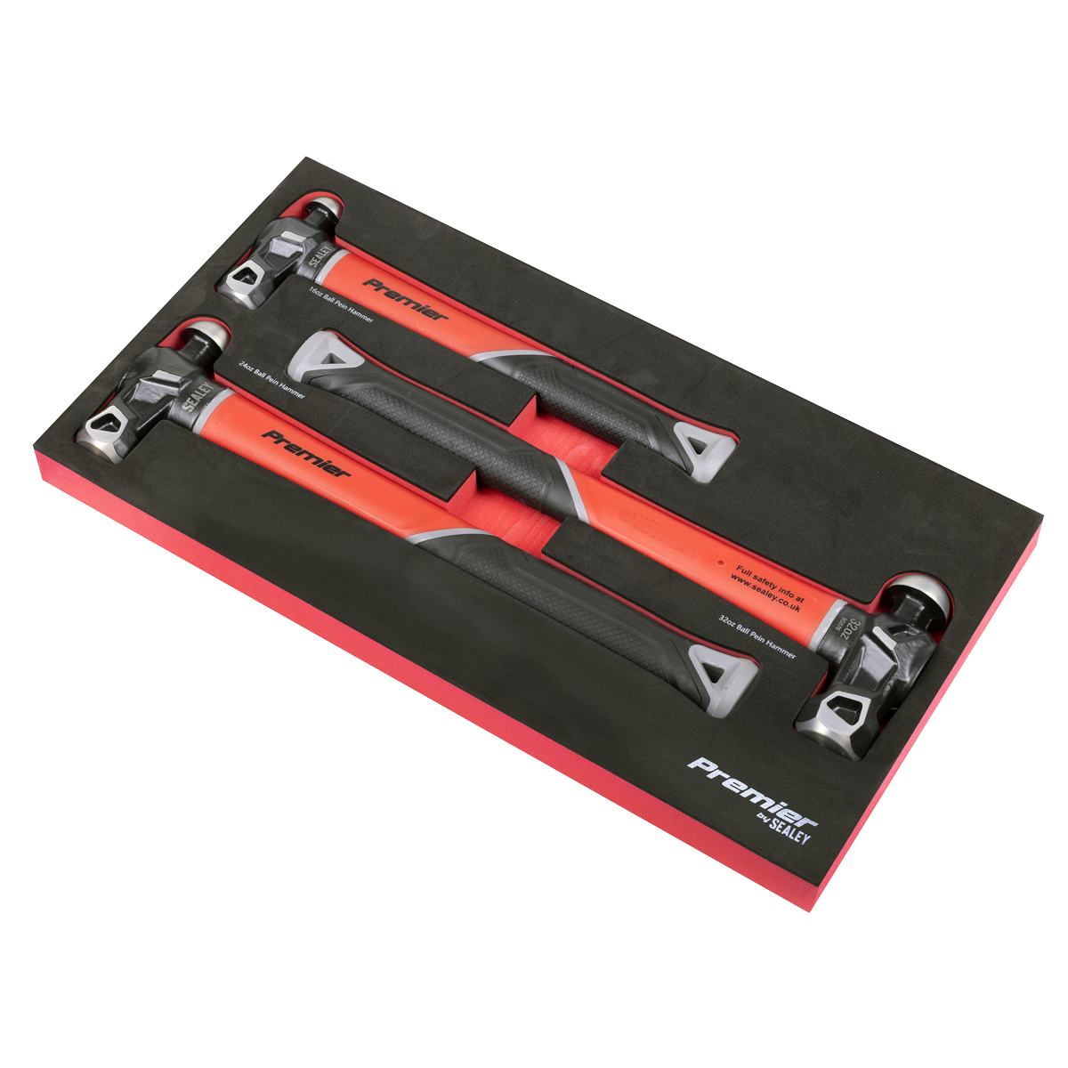Premier AK2033 Premier Ball Pein Hammer Set with Fibreglass Shafts 3pc