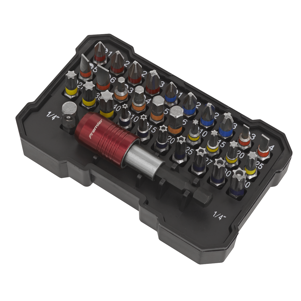 Premier AK2110 Premier Colour-Coded Power Tool Bit Set 32pc