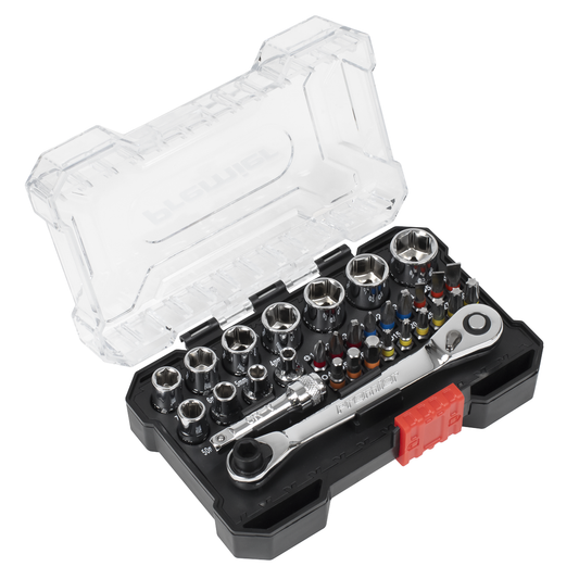 Premier AK2111 Premier Socket & Colour-Coded Bit Set 1/4"Sq Drive 31pc