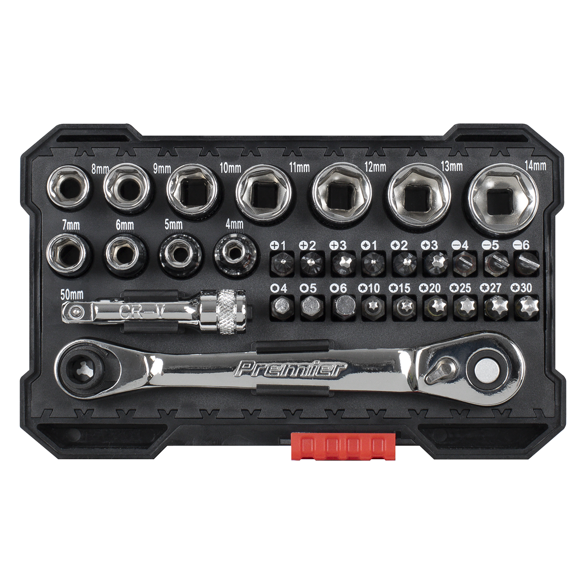 Premier AK2111 Premier Socket & Colour-Coded Bit Set 1/4"Sq Drive 31pc