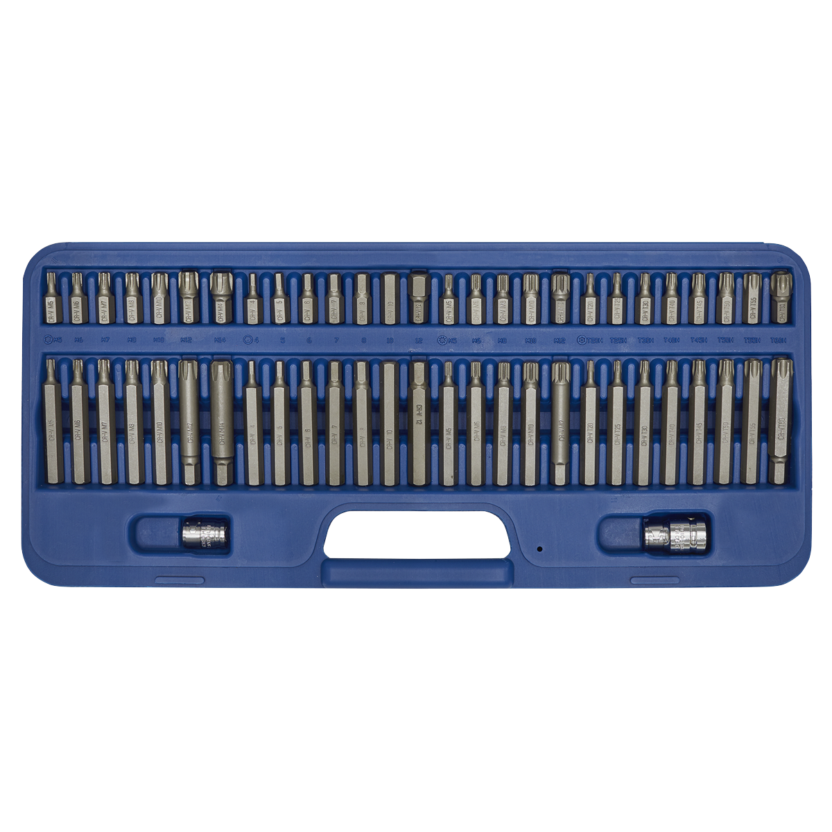 Premier AK21956 Premier Security TRX-Star*/Hex/Ribe/Spline Bit Set 3/8" & 1/2"Sq Drive 56pc
