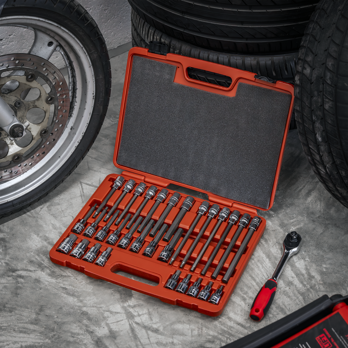 Premier AK2196 Hex Socket Bit Set 30pc 1/2"Sq Drive