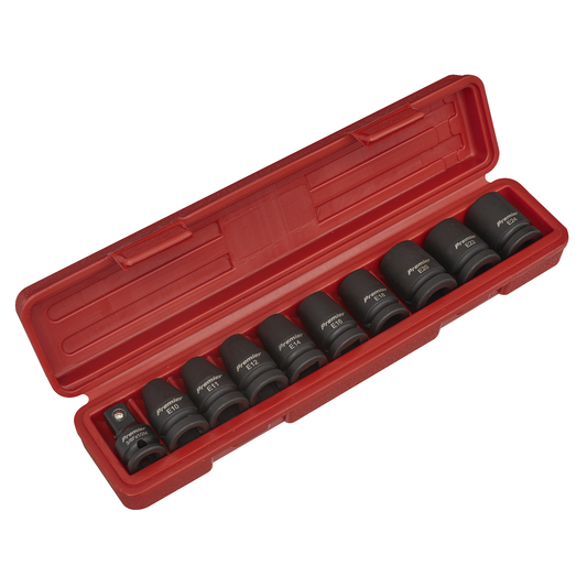 Premier AK2301 Premier TRX-Star* Female Impact Socket Set 1/2"Sq Drive 10pc
