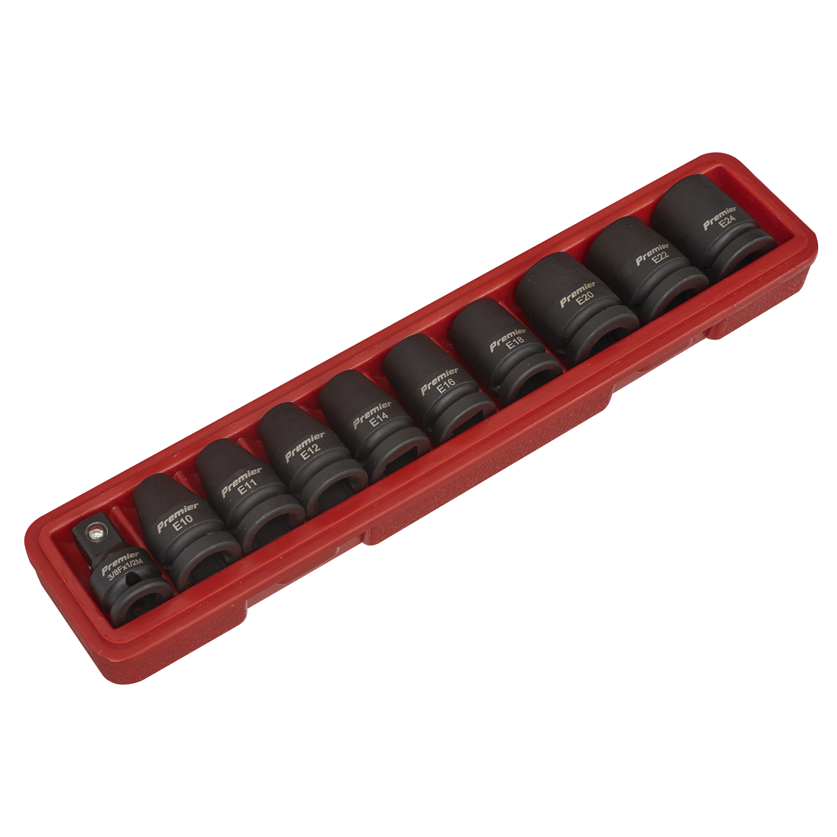 Premier AK2301 Premier TRX-Star* Female Impact Socket Set 1/2"Sq Drive 10pc