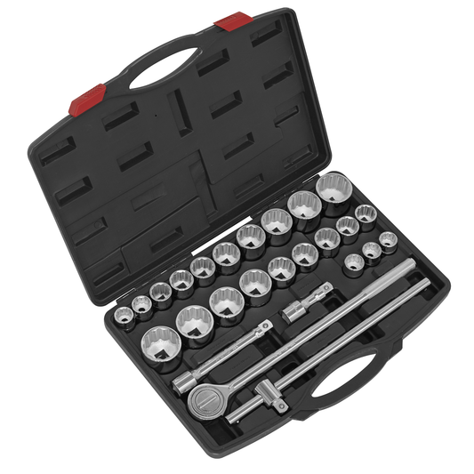 Premier AK2582 Premier Metric/Imperial Socket Set 3/4"Sq Drive 12-Point 26pc