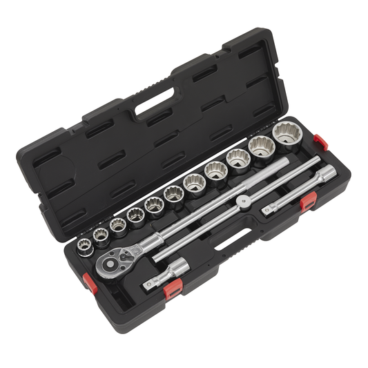 Premier AK2583 Premier Socket Set 3/4"Sq Drive 12-Point 15pc