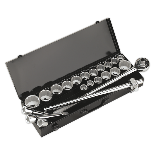 Premier AK259/CRV Premier Socket Set 3/4"Sq Drive 12-point 22pc