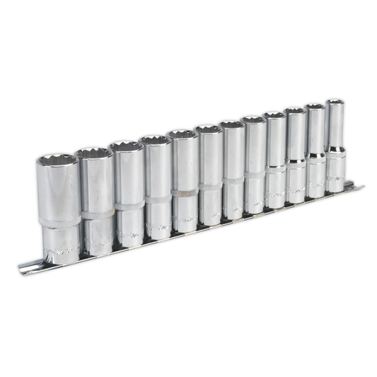 Premier AK2685 Premier Deep Socket Set 12-Point 1/2"Sq Drive 12pc