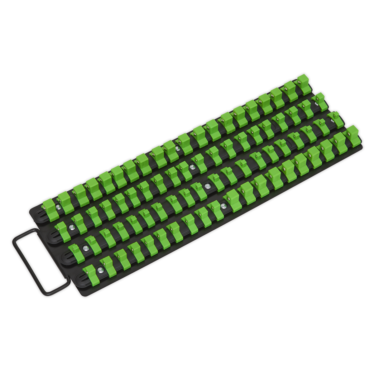 Premier AK27051HV Premier Socket Rail Tray 1/4", 3/8" & 1/2"Sq Drive - Hi-Vis Green