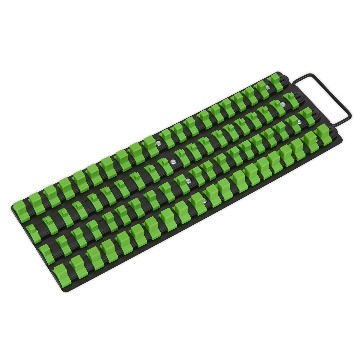 Premier AK27051HV Premier Socket Rail Tray 1/4", 3/8" & 1/2"Sq Drive - Hi-Vis Green