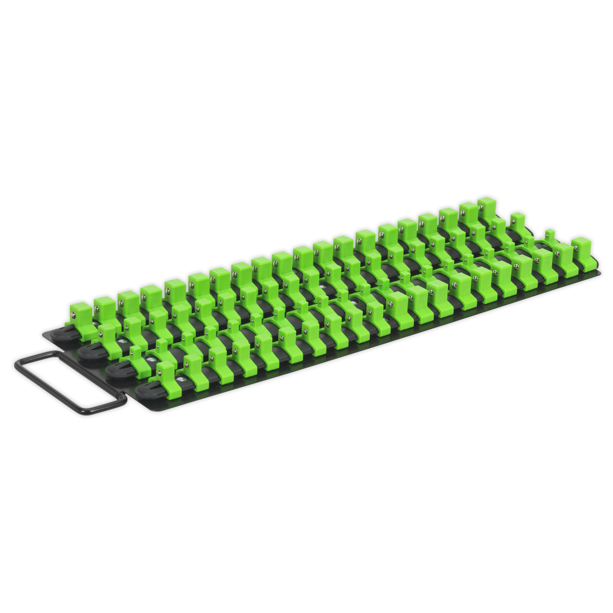 Premier AK27051HV Premier Socket Rail Tray 1/4", 3/8" & 1/2"Sq Drive - Hi-Vis Green