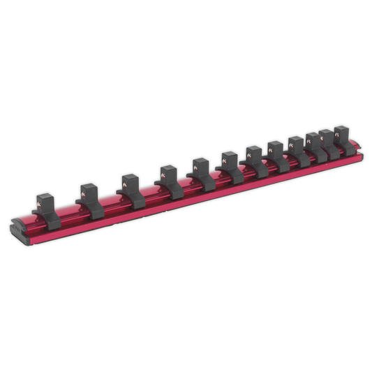 Premier AK27083 Premier Magnetic Socket Retaining Rail with 12 Clips 3/8"Sq Drive