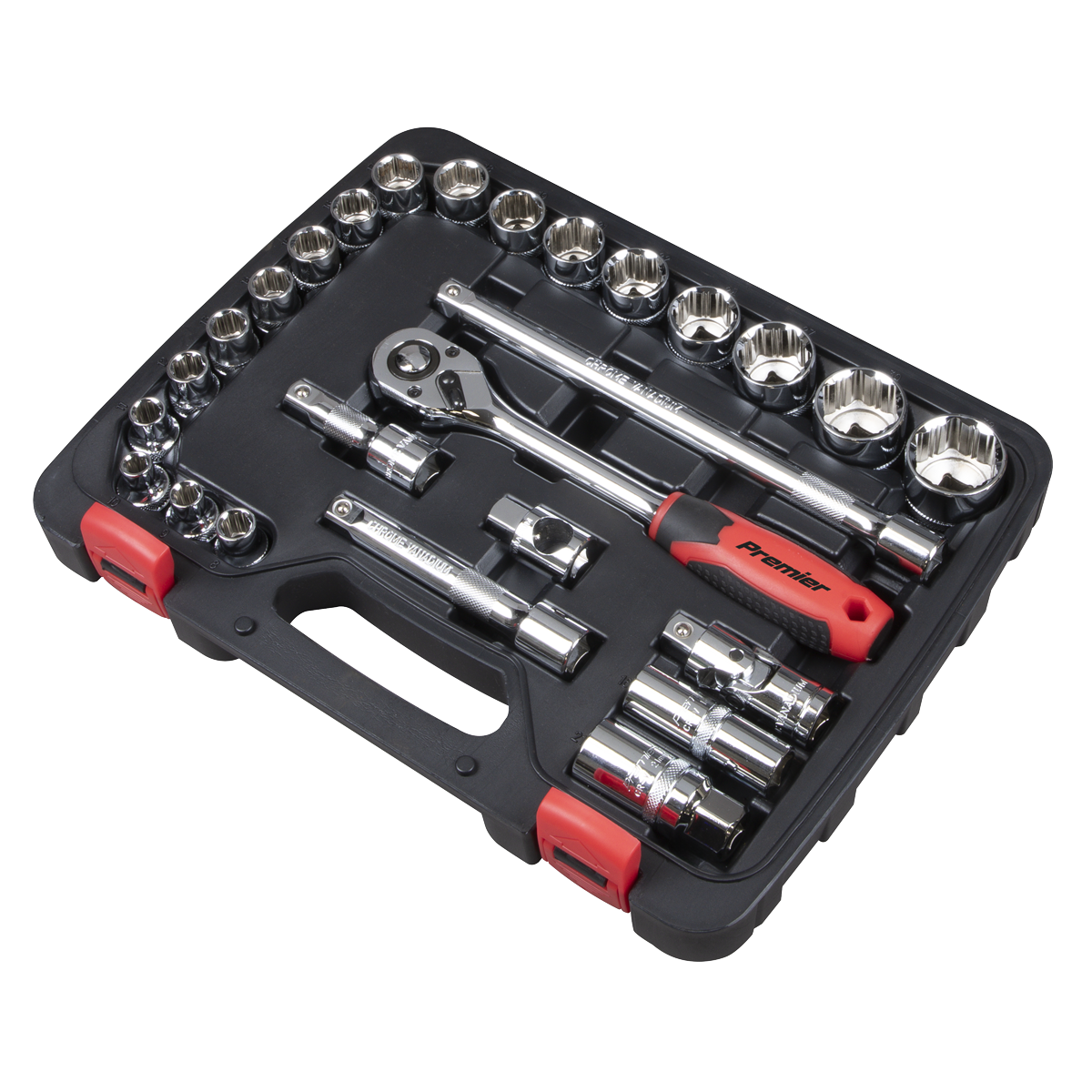 Premier AK27482 Premier Lock-On™ Socket Set 1/2"Sq Drive 26pc