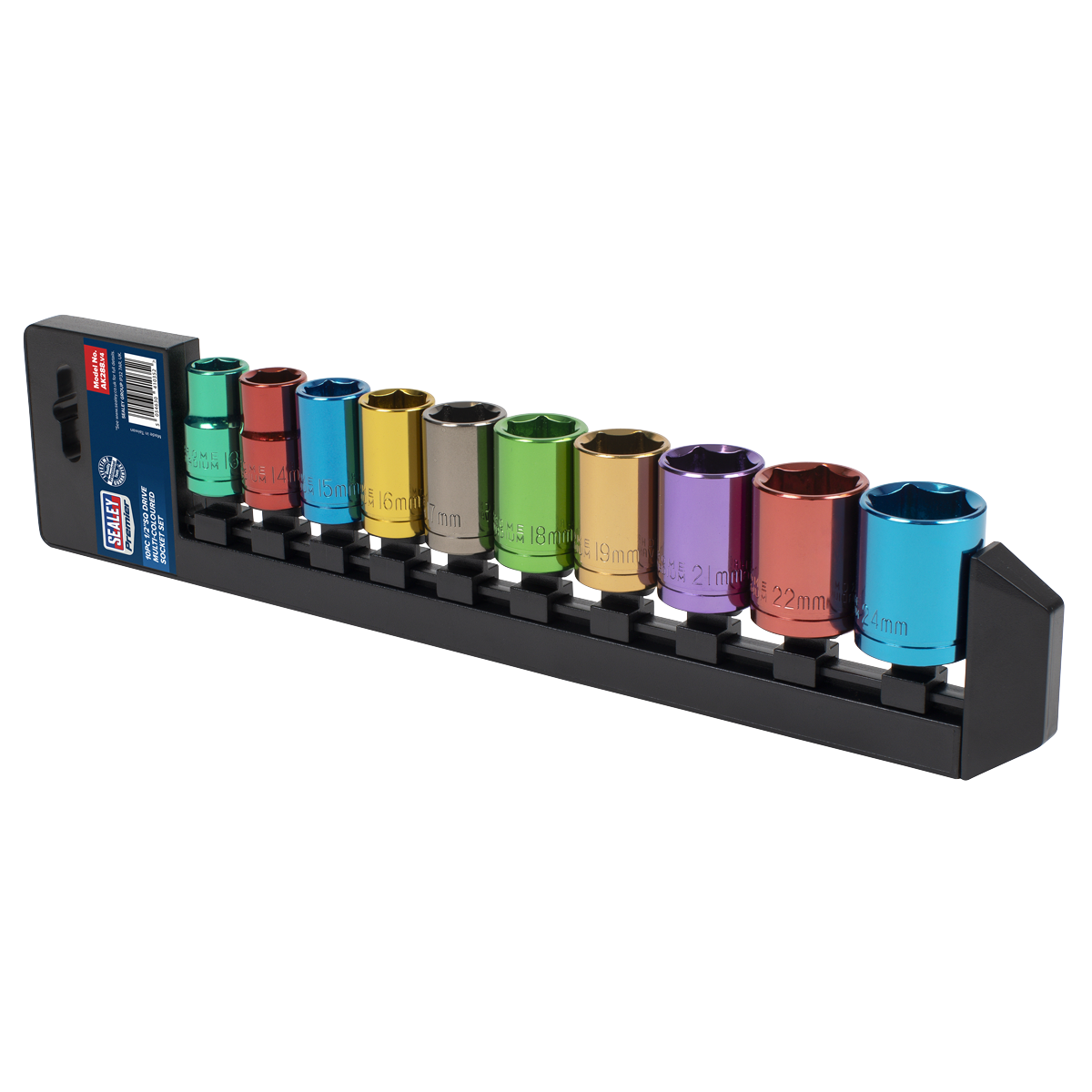Premier AK288 Premier Multi-Coloured Socket Set 1/2"Sq Drive 10pc