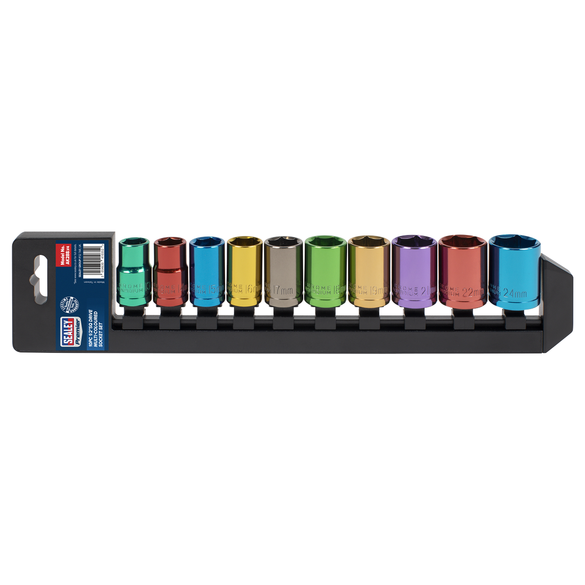 Premier AK288 Premier Multi-Coloured Socket Set 1/2"Sq Drive 10pc