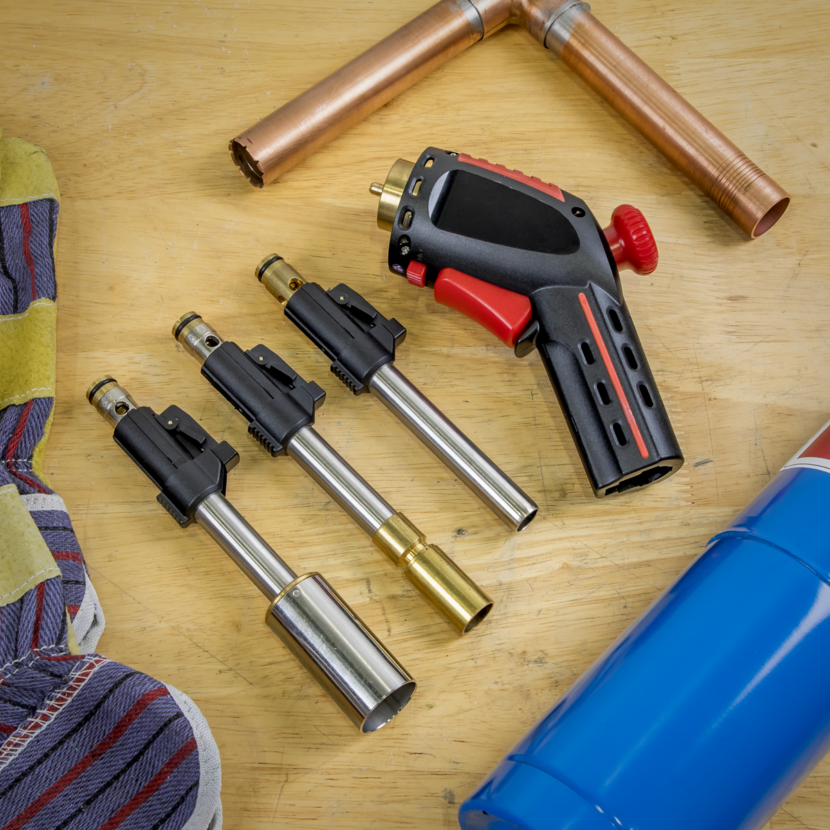 Premier AK2958 Premier 3-In-1 Interchangeable Propane Torch Set