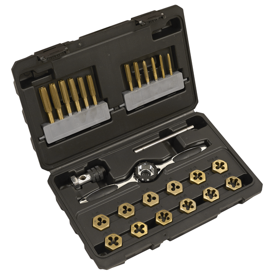Premier AK3026IMP Premier Hexagonal Tap & Die Set 26pc Hexagonal - Imperial - Titanium Coated