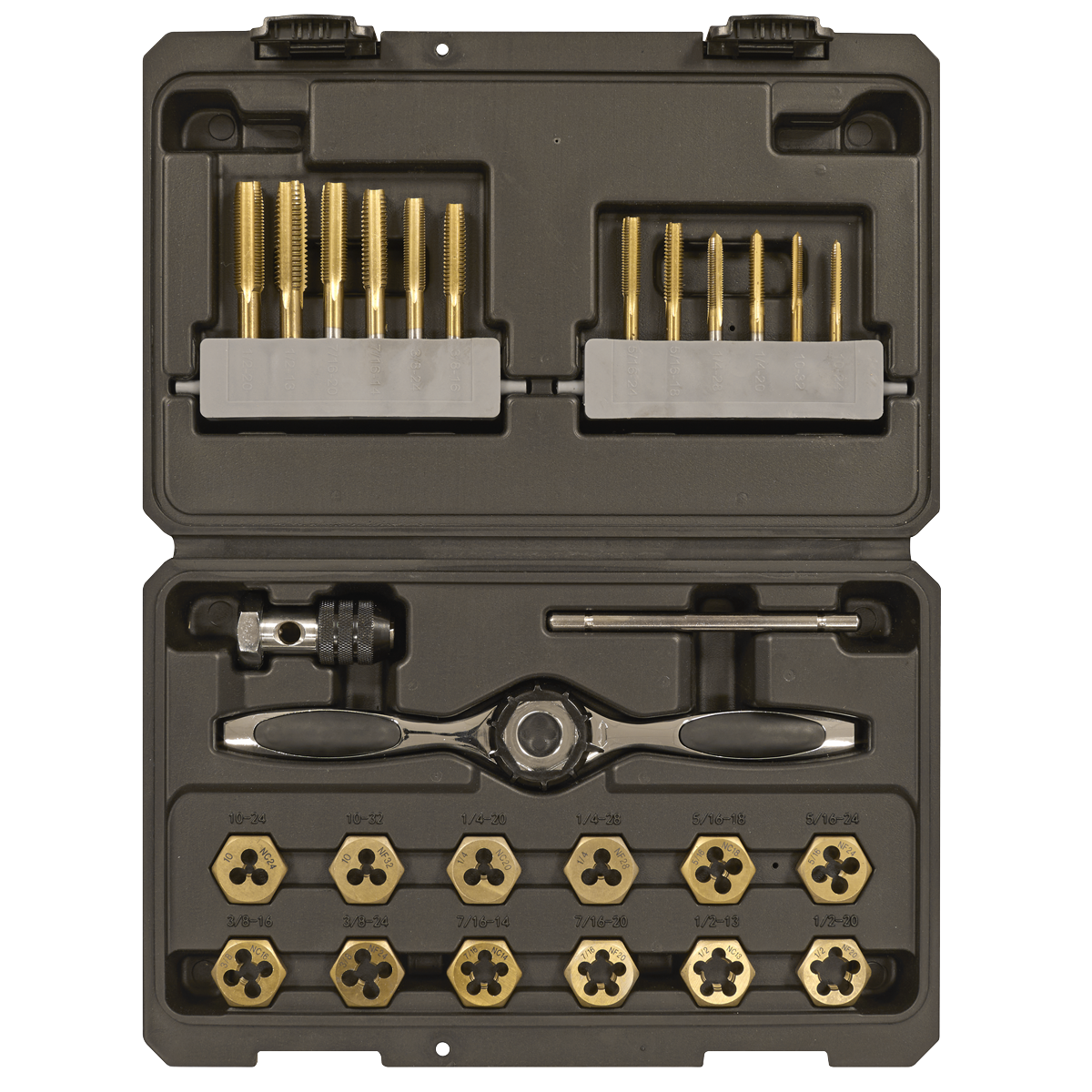 Premier AK3026IMP Premier Hexagonal Tap & Die Set 26pc Hexagonal - Imperial - Titanium Coated