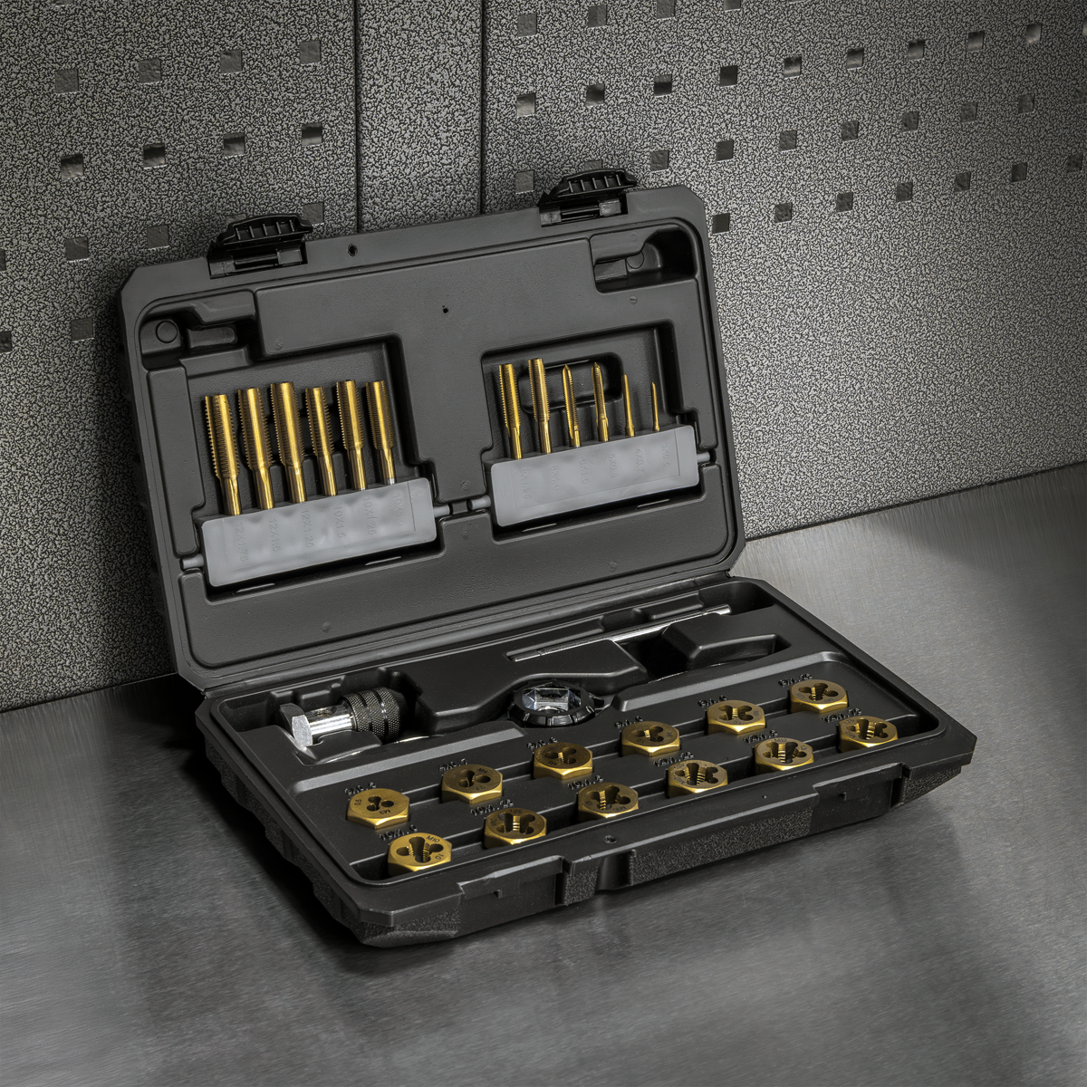 Premier AK3026 Titanium Coated Hexagonal Tap & Die Set 26pc