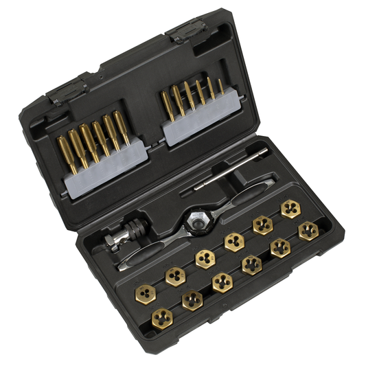 Premier AK3026 Titanium Coated Hexagonal Tap & Die Set 26pc