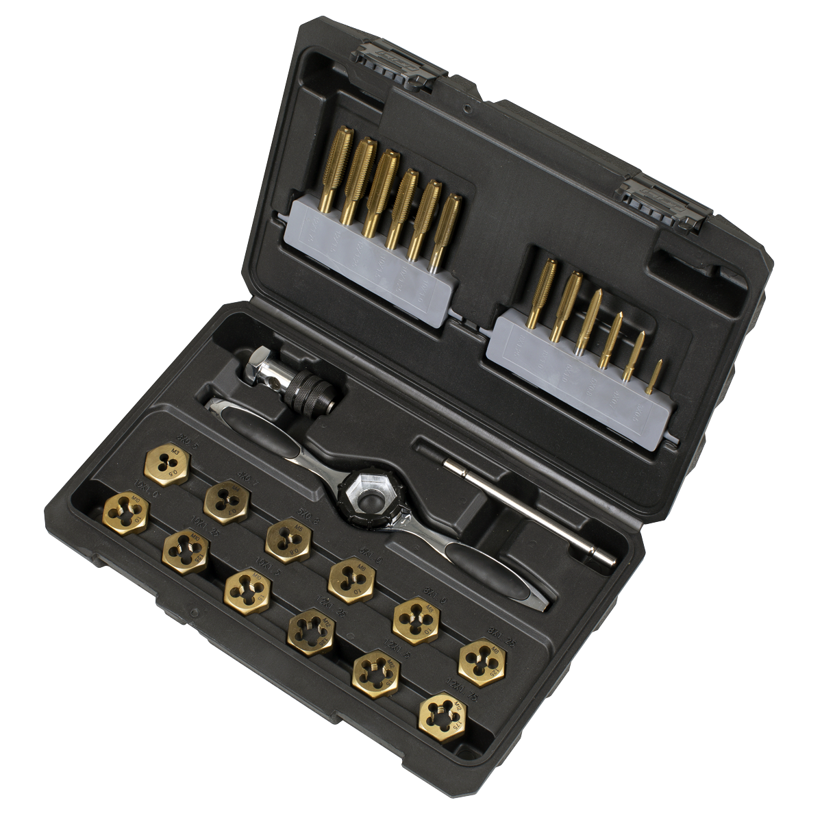 Premier AK3026 Titanium Coated Hexagonal Tap & Die Set 26pc