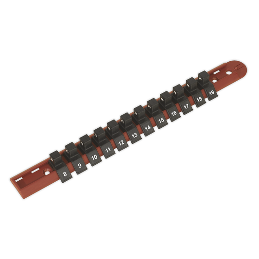 Premier AK3812 Premier Socket Retaining Rail with 12 Clips 3/8"Sq Drive