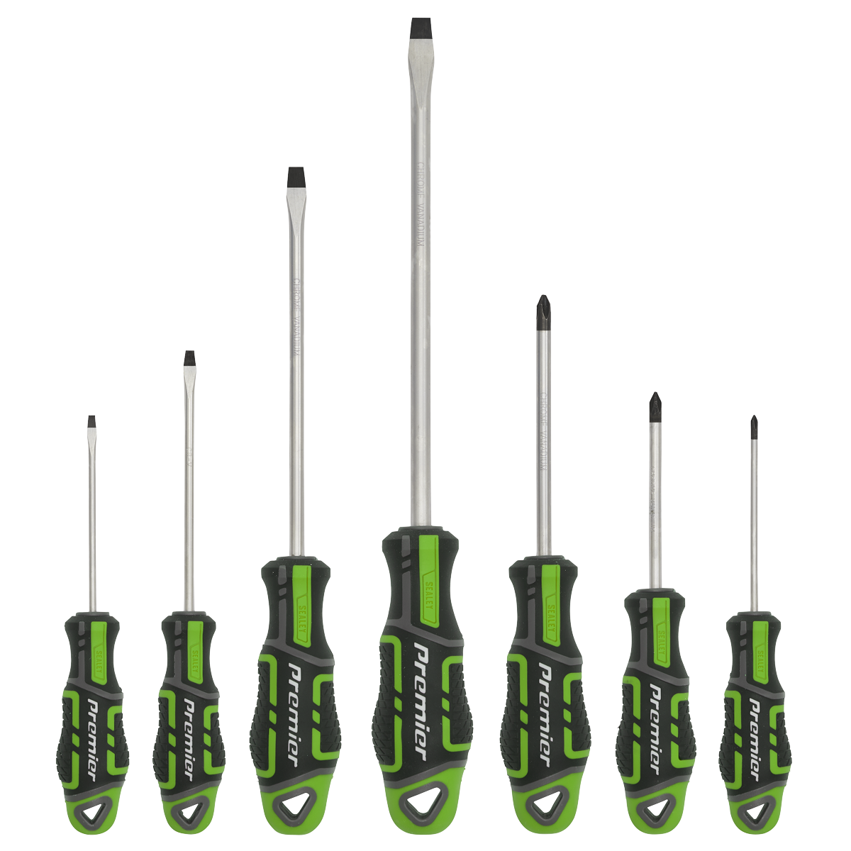 Premier AK4321HV Premier GripMAX® Screwdriver Set 7pc - Hi-Vis Green