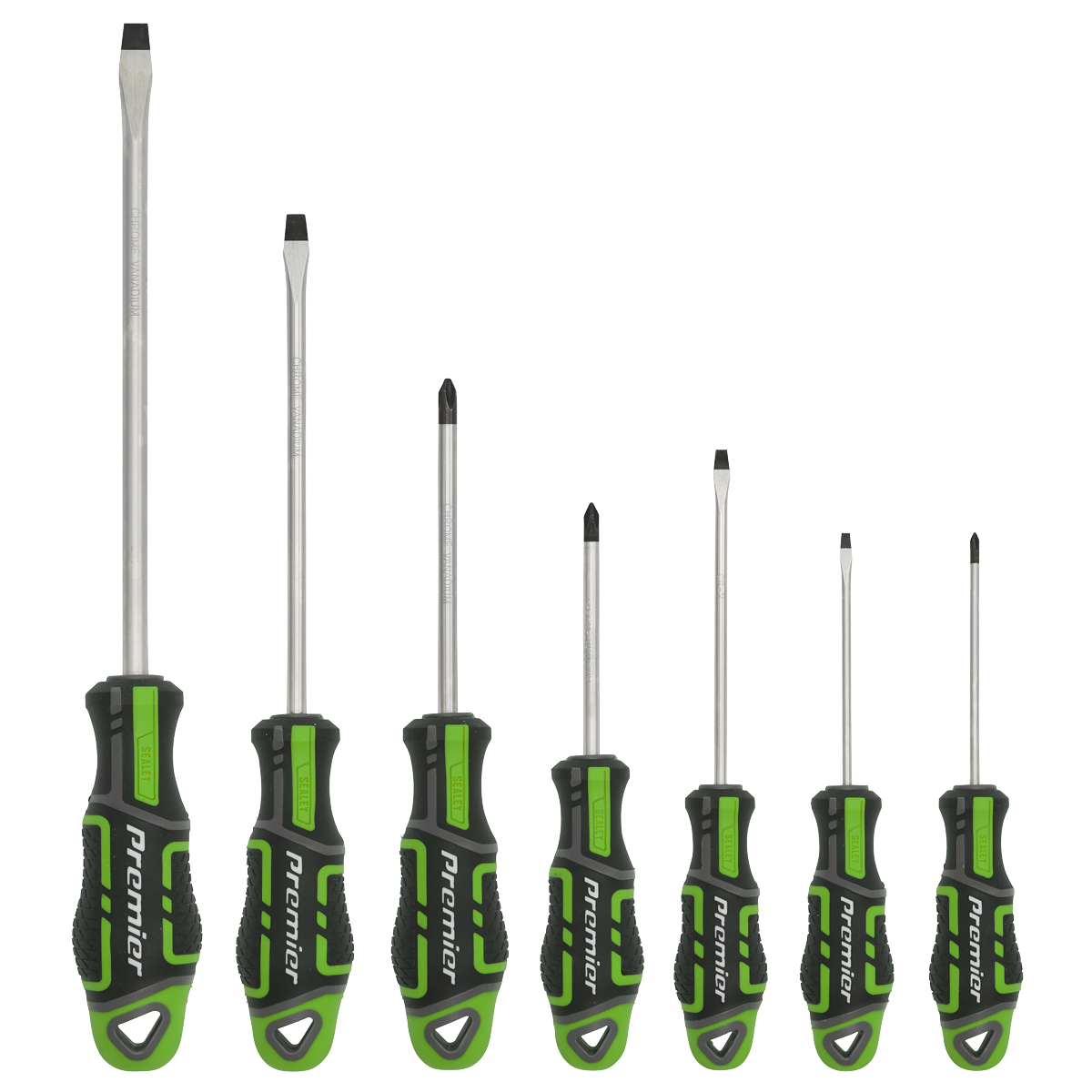 Premier AK4321HV Premier GripMAX® Screwdriver Set 7pc - Hi-Vis Green