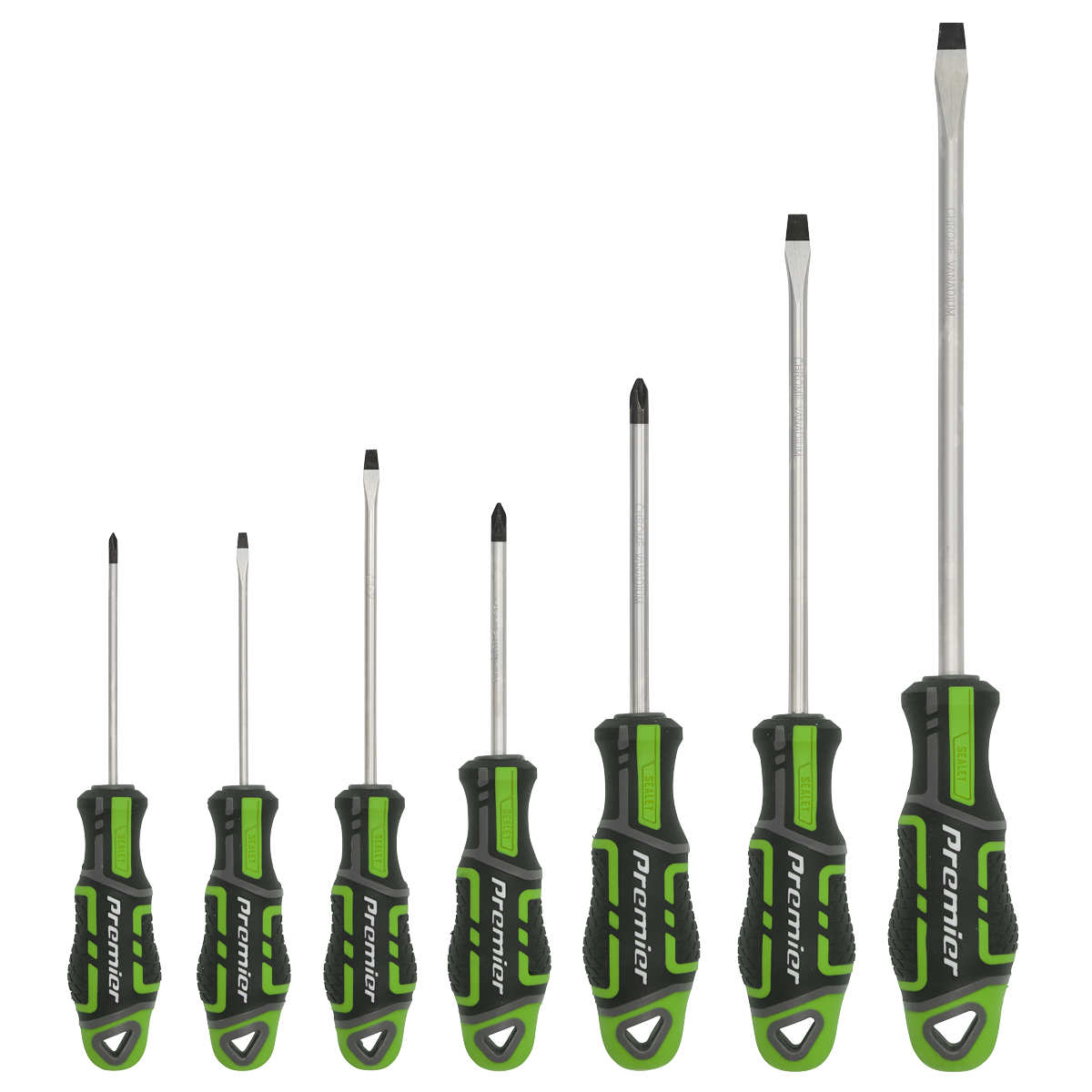Premier AK4321HV Premier GripMAX® Screwdriver Set 7pc - Hi-Vis Green