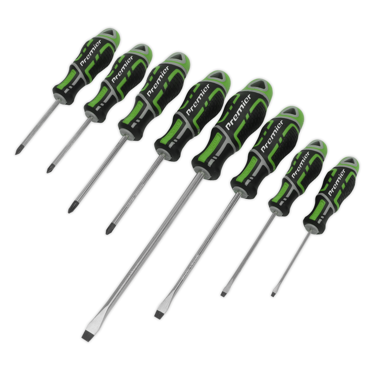 Premier AK4322HV Premier GripMAX® Screwdriver Set 8pc - Hi-Vis Green