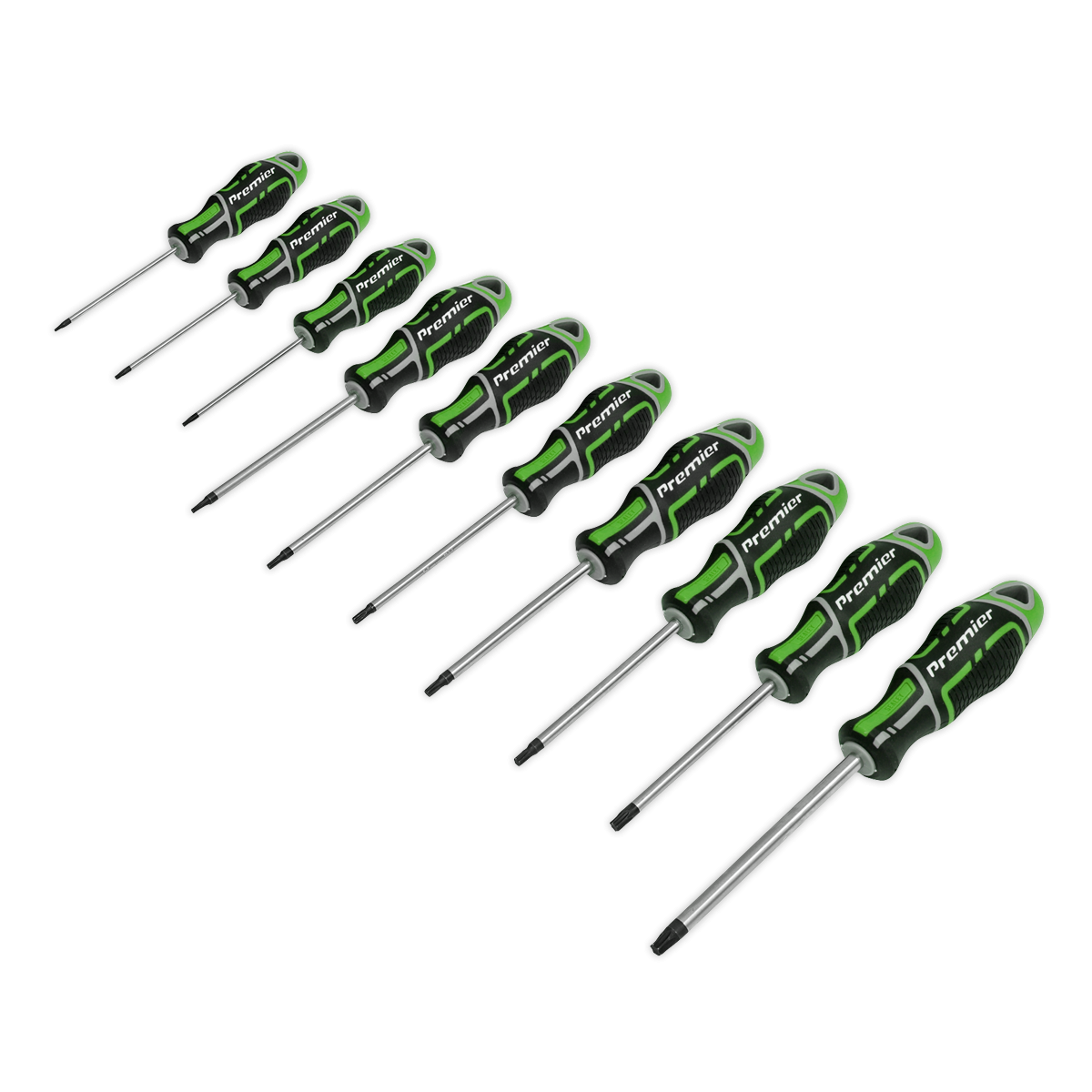 Premier AK4324HV Premier GripMAX® TRX-Star* Screwdriver Set 10pc - Hi-Vis Green