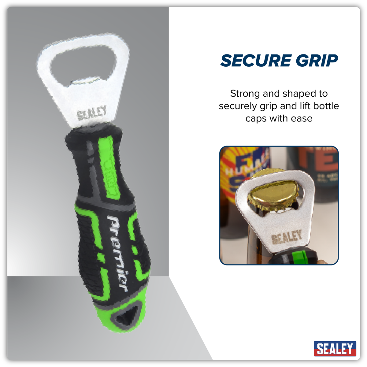 Premier AK4368HV Premier GripMAX® Bottle Opener - Hi-Vis Green