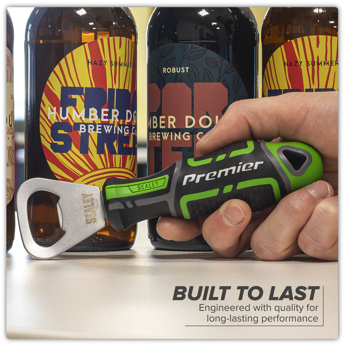 Premier AK4368HV Premier GripMAX® Bottle Opener - Hi-Vis Green