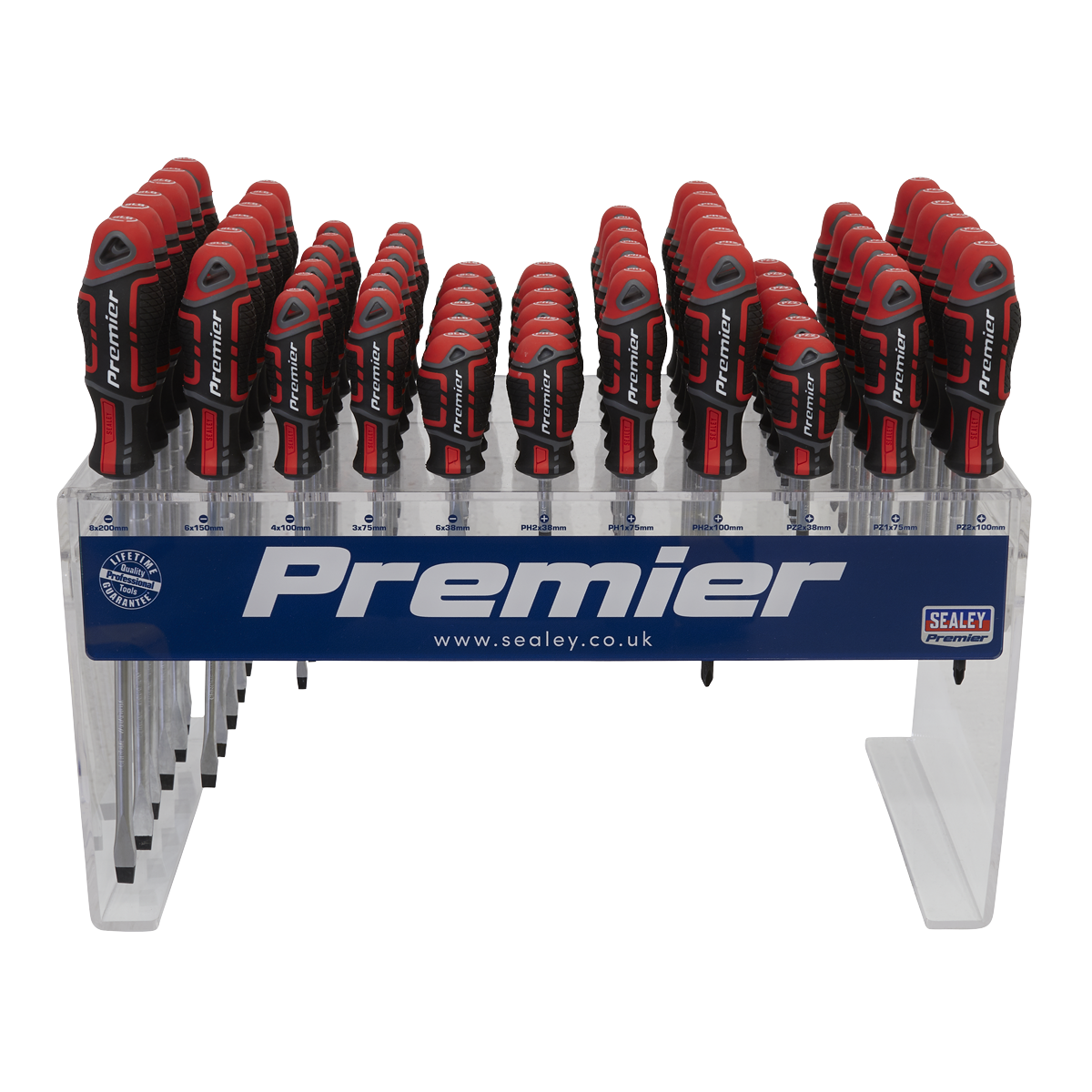 Premier AK4369DS Premier GripMAX® Individual Screwdrivers Countertop Display 66pc