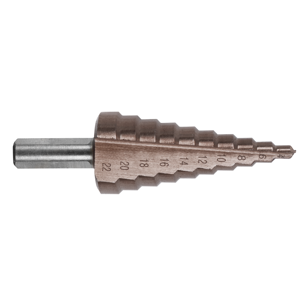Premier AK4722 Premier Straight Flute HSS Cobalt Step Drill Bit 4-22mm