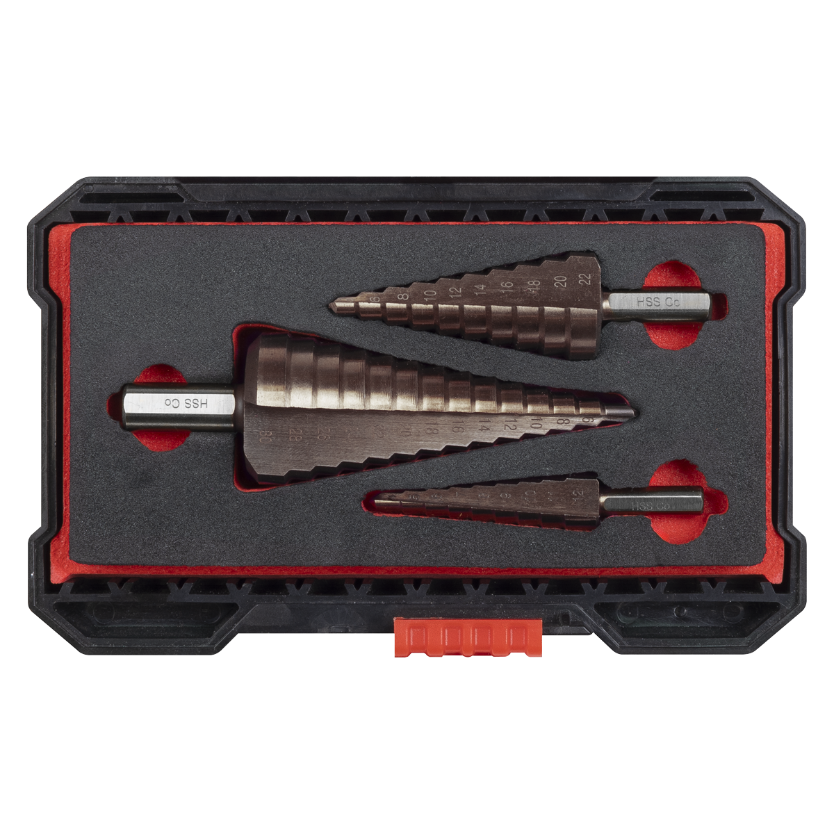 Premier AK4733 Premier Straight Flute HSS Cobalt Step Drill Bit Set 3pc