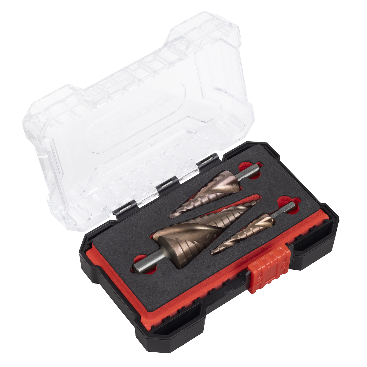 Premier AK4743 Spiral Flute HSS Cobalt Step Drill Bit Set 3pc