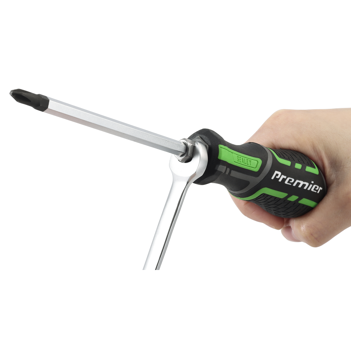 Premier AK4941HV Premier Hammer-Thru Screwdriver Set 9pc - Hi-Vis Green