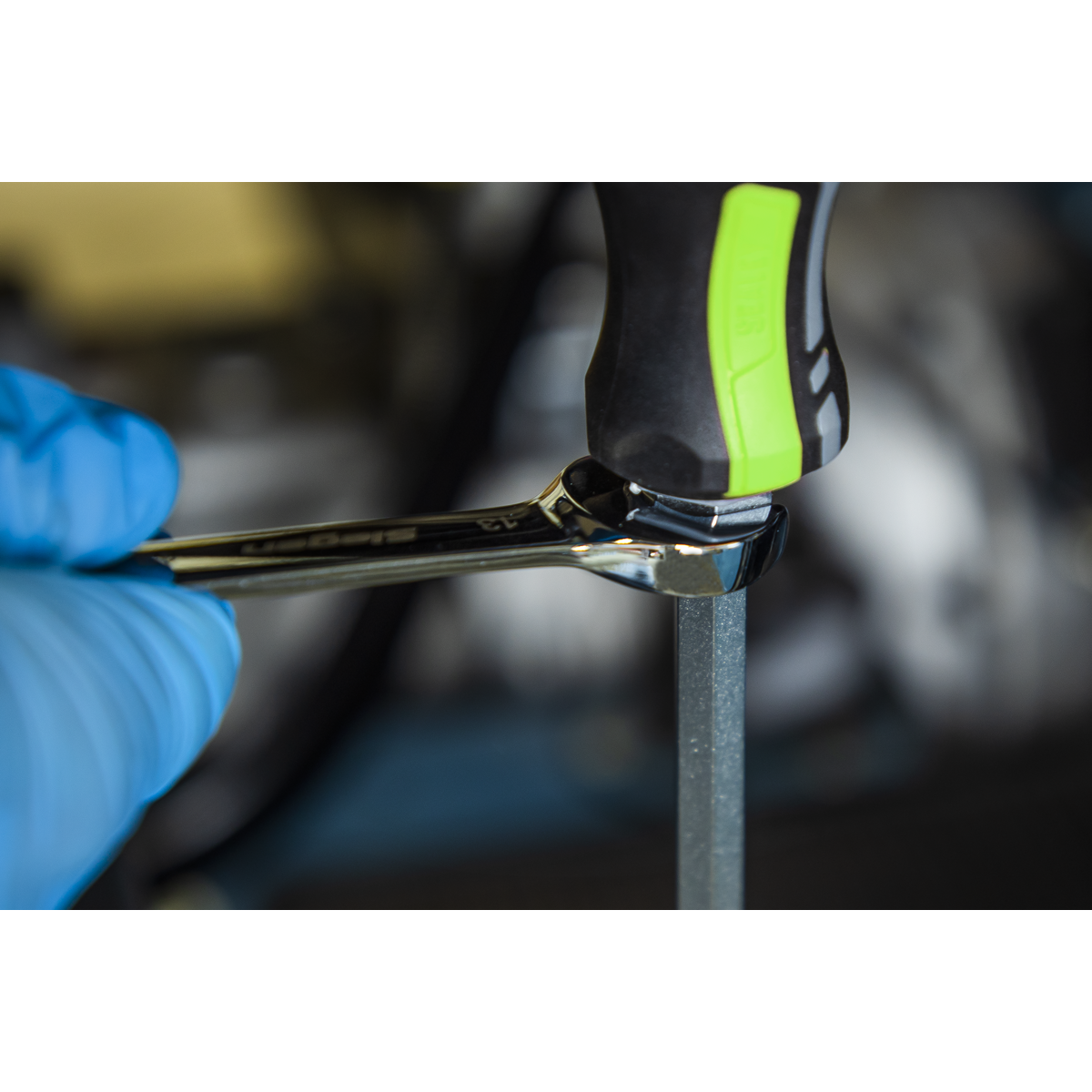 Premier AK4942HV Premier Extra-Long Hammer-Thru Screwdriver Set 450mm 3pc - Hi-Vis Green