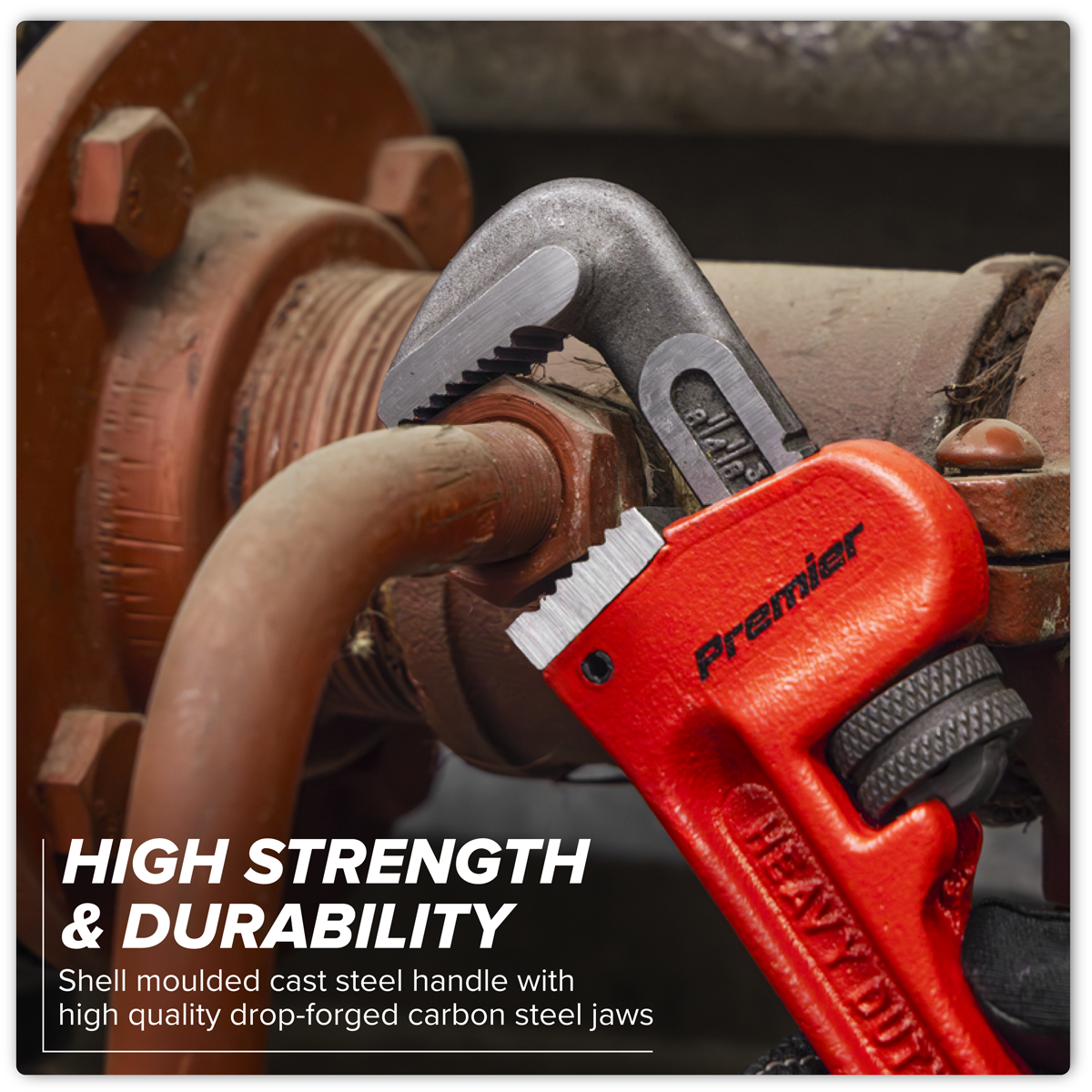 Premier AK5101 Premier Cast Steel Pipe Wrench European Pattern 200mm