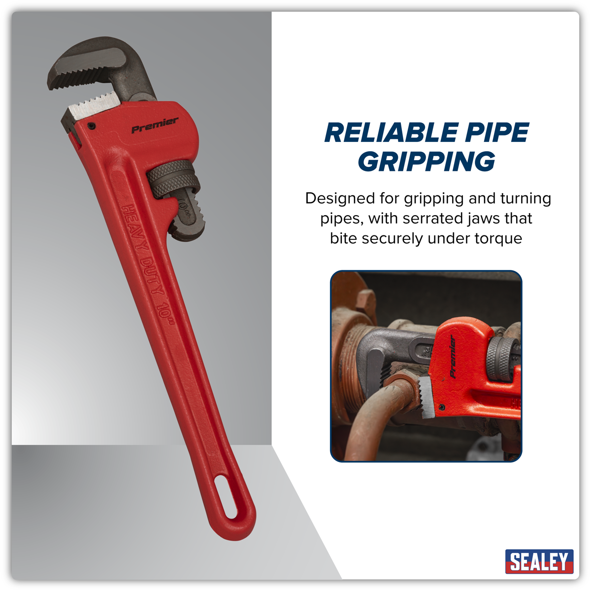 Premier AK5102 Premier Cast Steel Pipe Wrench European Pattern 250mm